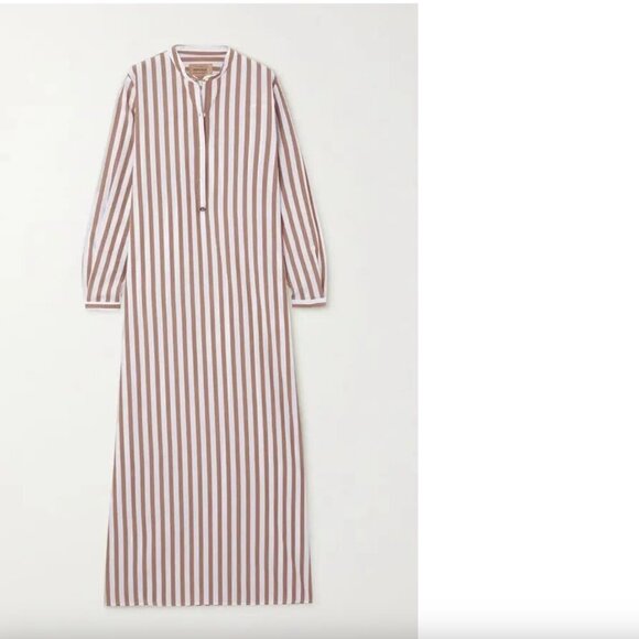NWT! FORTELA Valery Striped Embellished Cotton-Voile Maxi Dress Size Small - Picture 3 of 10